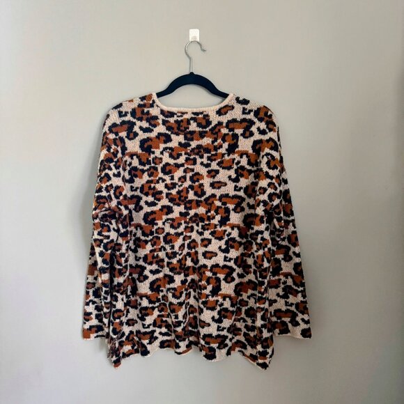 Philosophy Leopard Print Knit Sweater Pullover XL - Picture 3 of 4